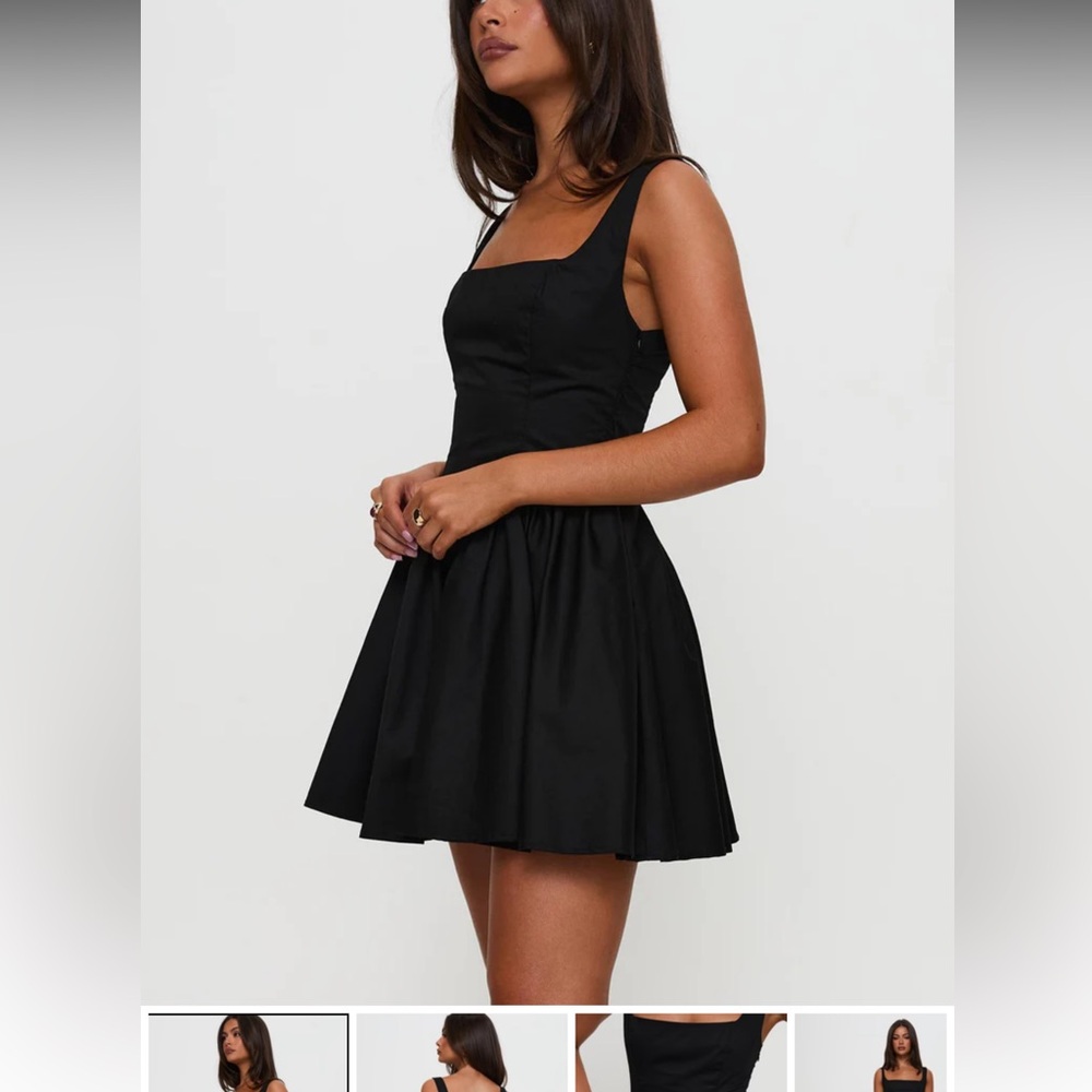Princess Polly STRAPLIE MINI DRESS BLACK